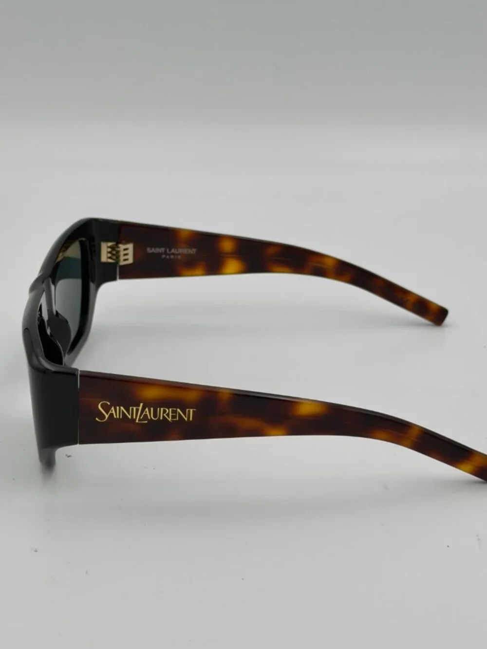 Saint Laurent SL 740 004 Black Havana Square Sunglasses Women 52mm w/ Case